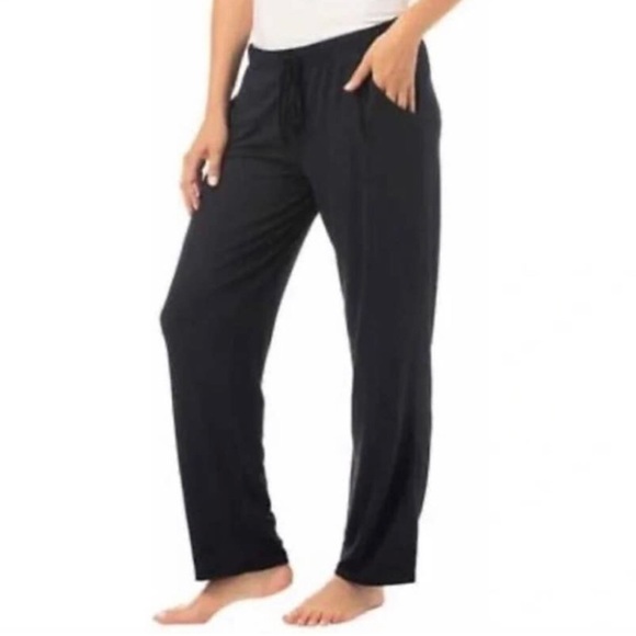 Lucky Brand Black Lounge Pants Womens Size S Drawstring Waist Pockets Knit Pjs - Picture 2 of 9